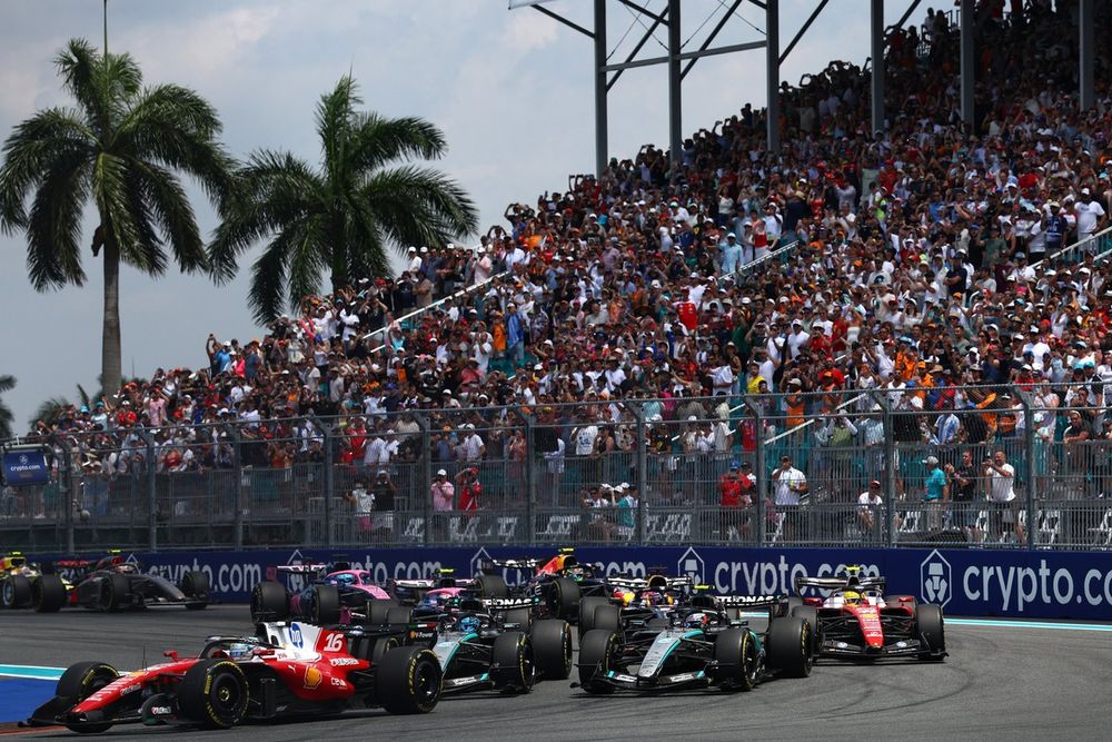 Charles Leclerc, Ferrari, George Russell, Mercedes, Andrea Kimi Antonelli, Mercedes