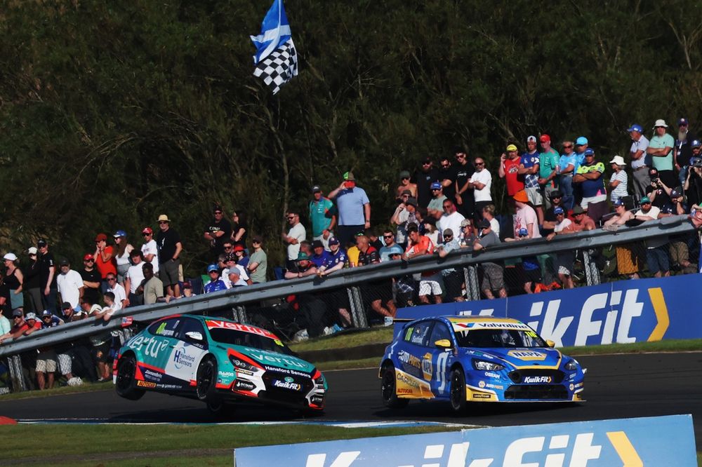 Ingram and Sutton went wheel-to-wheel in race two, with the championship leader eventually winning