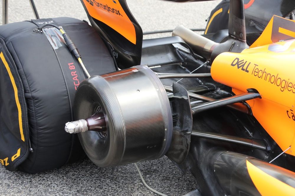 Detalle del tambor de freno del McLaren MCL38