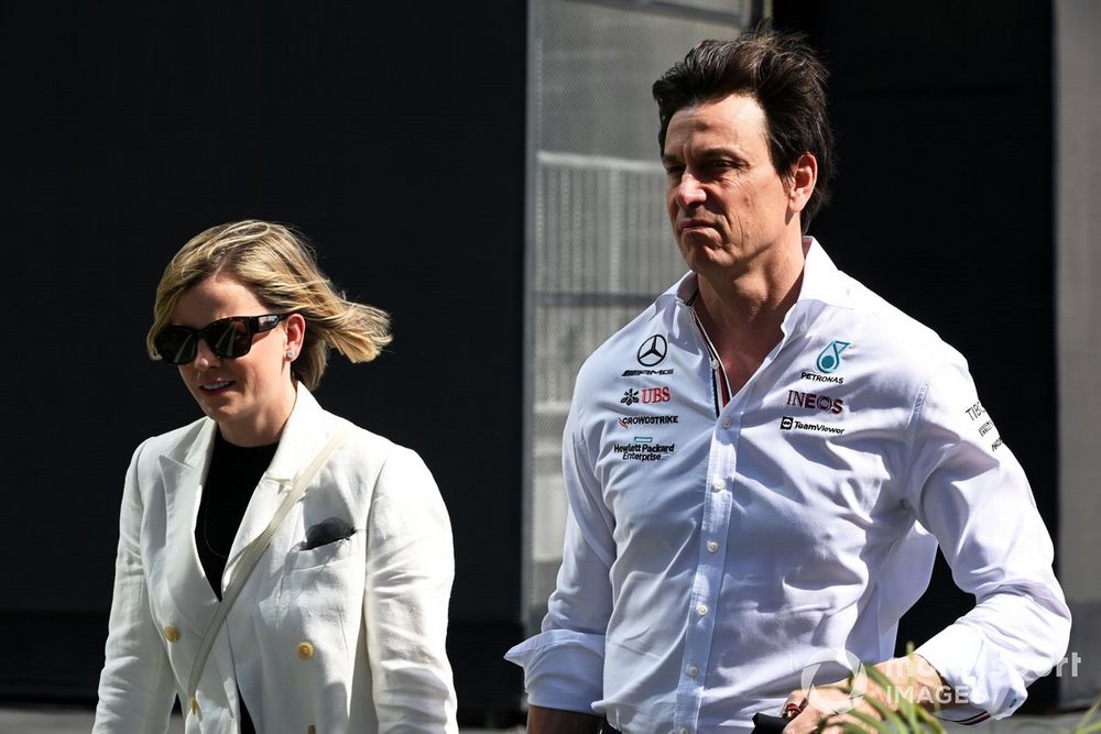 Toto Wolff, Team Principal and CEO, Mercedes AMG and his wife Susie Wolff