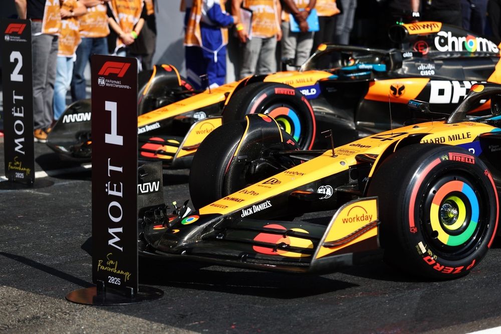 Lando Norris en Oscar Piastri delen op zondag de eerste startrij in België.