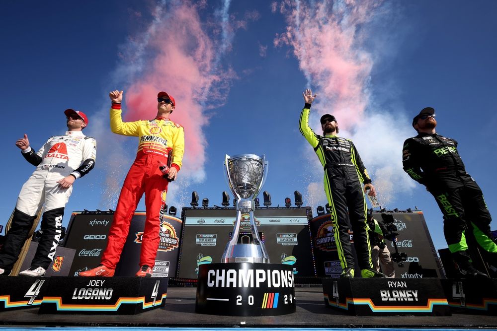 Championship 4 drivers William Byron, Joey Logano, Ryan Blaney, Tyler Reddick