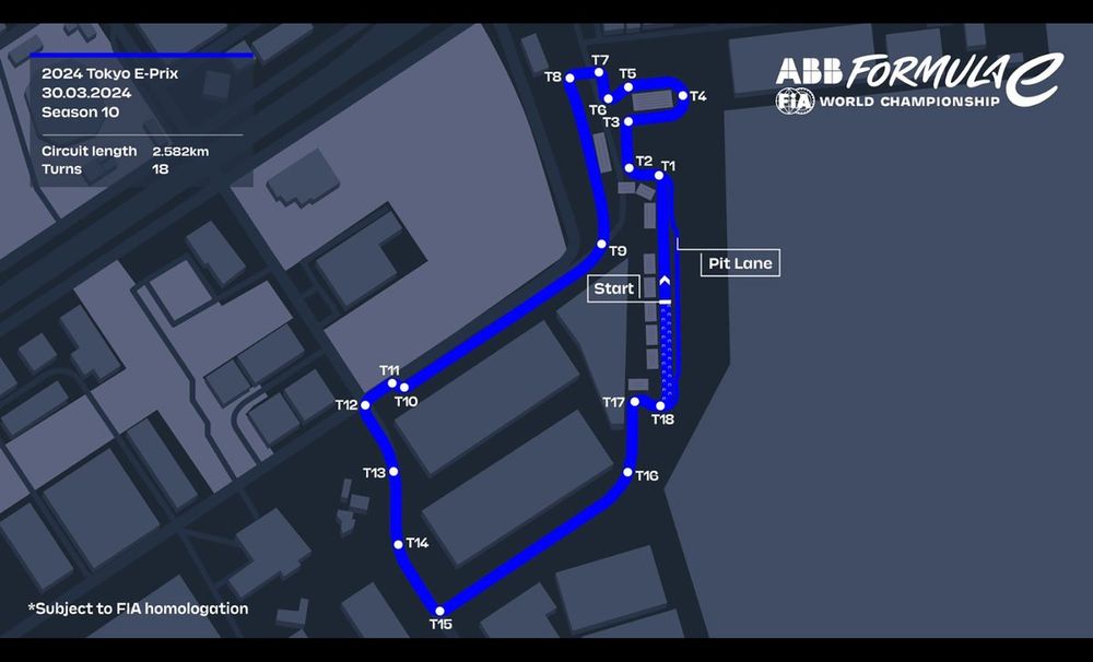 Tokyo ePrix course layout