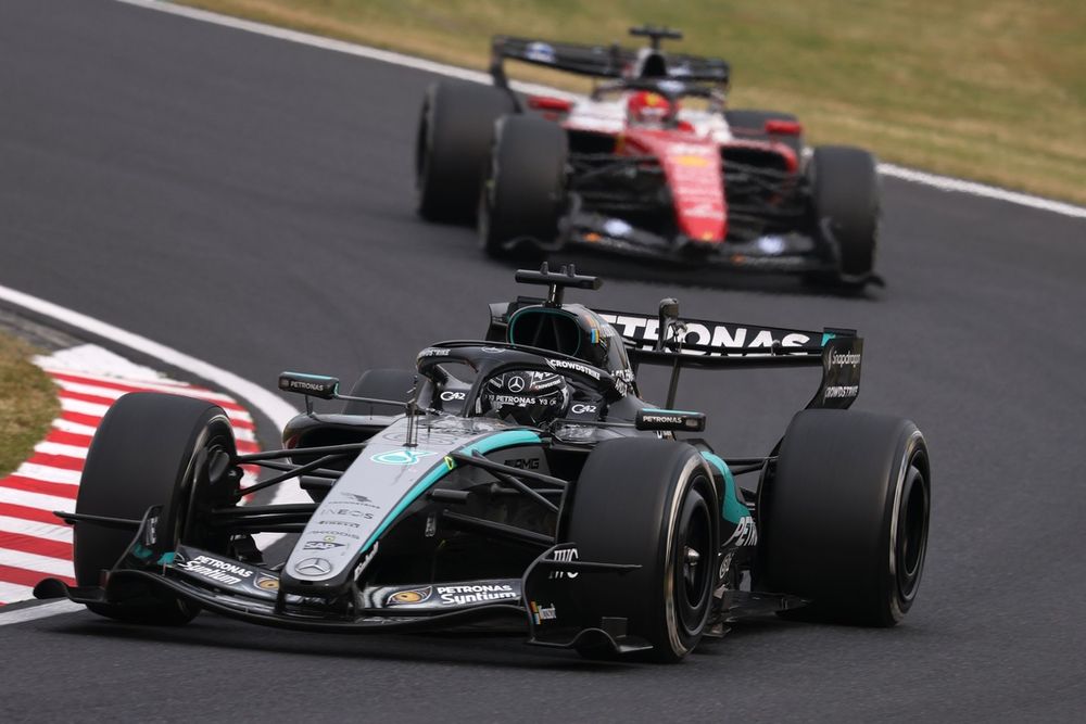 Charles Leclerc, Ferrari, George Russell, Mercedes