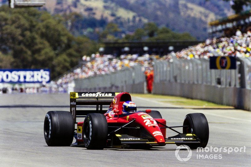 Gianni Morbidelli au volant de la Ferrari 643.