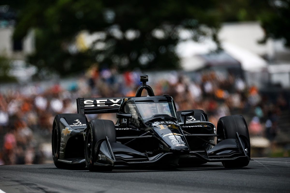 Santino Ferrucci driving for A.J. Foyt Enterprises at Road ‍America.