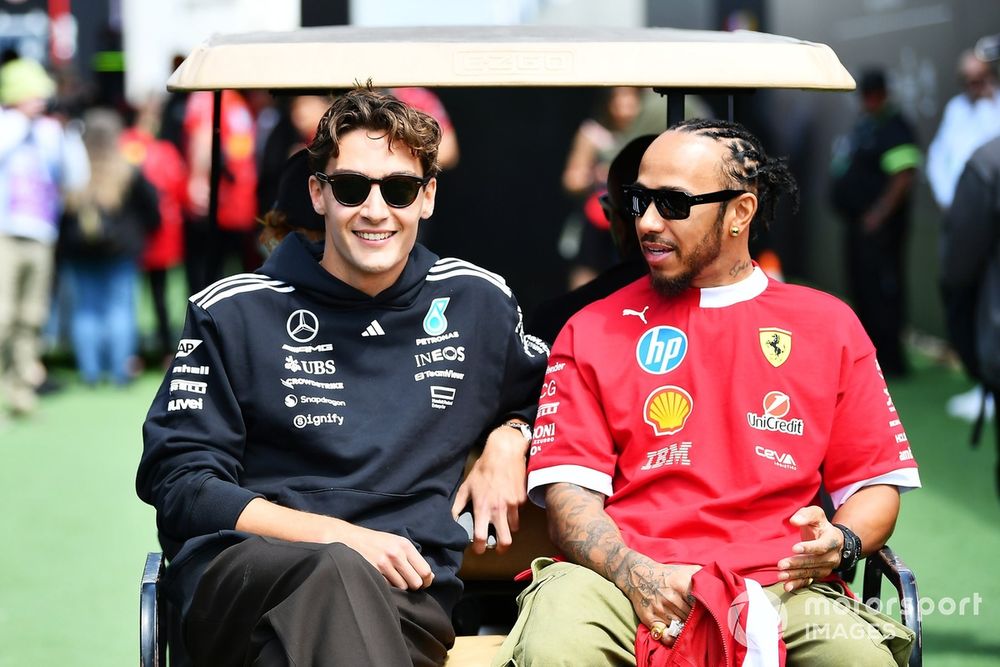 Lewis Hamilton, Ferrari, George Russell, Mercedes