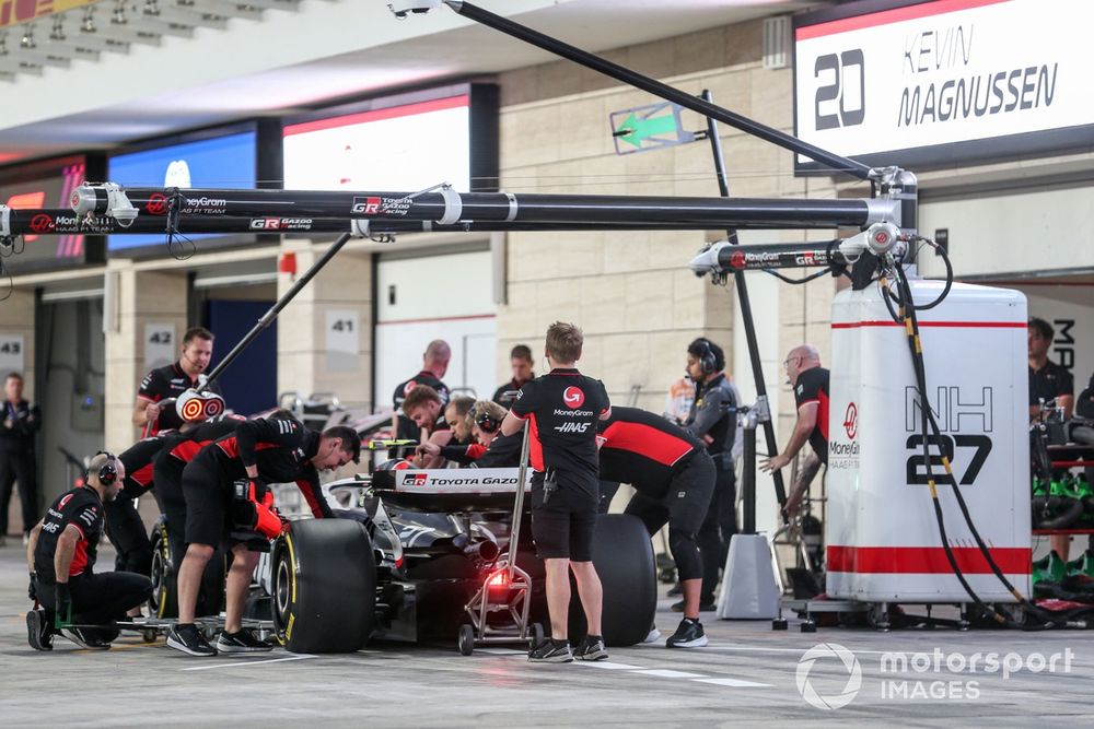 Brown was encouraged by Haas team's consistency in stops, despite not having the best equipment in the pitlane