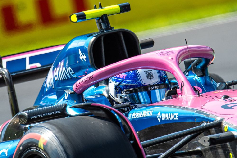 Paul Aron in actie voor Alpine F1.