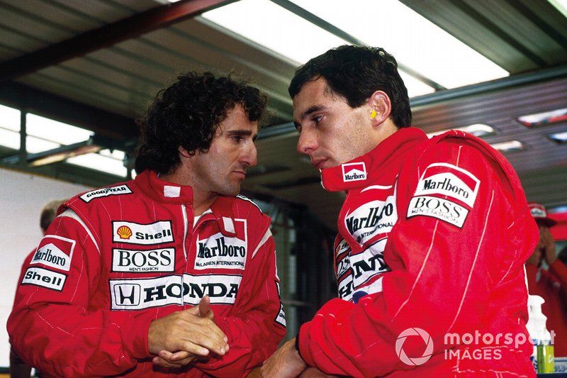 Alain Prost et Ayrton Senna en 1988.