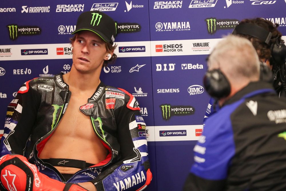 Tout ne tournait pas rond dans le garage de Fabio Quartararo ce vendredi.
