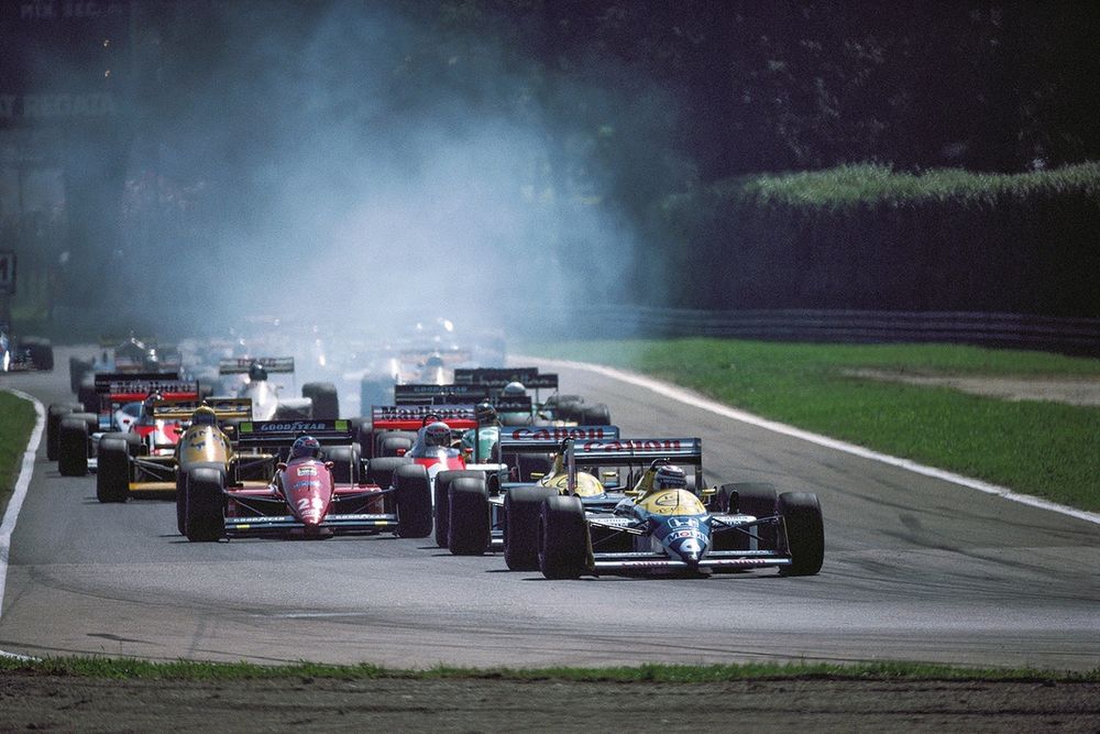 Williams-Honda on top in 
1987, the drivers’ crown 
going to Nelson Piquet 