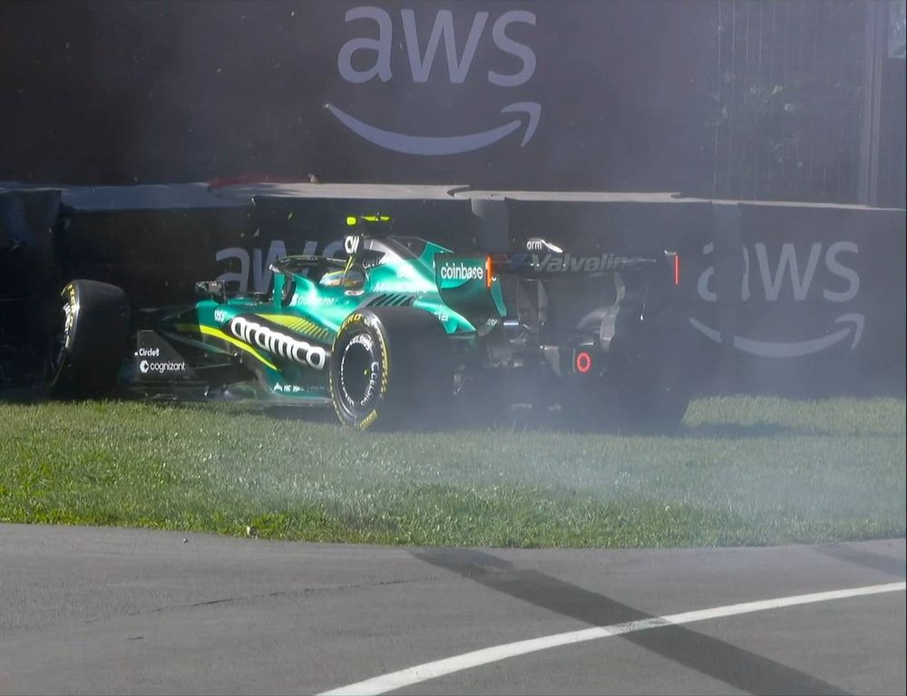 Vídeo: accidente de Alonso en la qualy sprint de Canadá, tras su mejor resultado