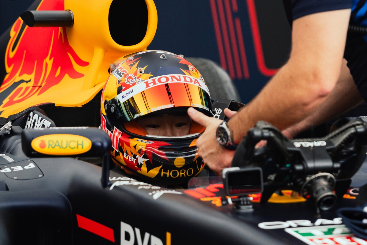 Yuki Tsunoda at the Red Bull Showrun Taichung