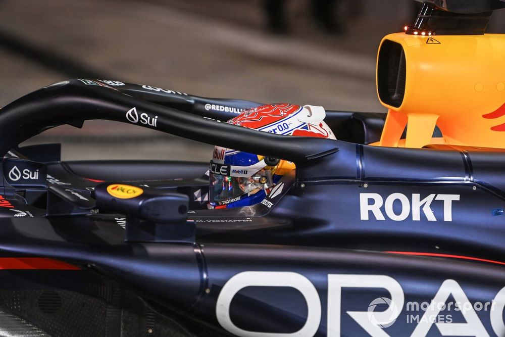 Pole Man Max Verstappen, Red Bull Racing RB20, parks his car in Parc Ferme after Qualifying