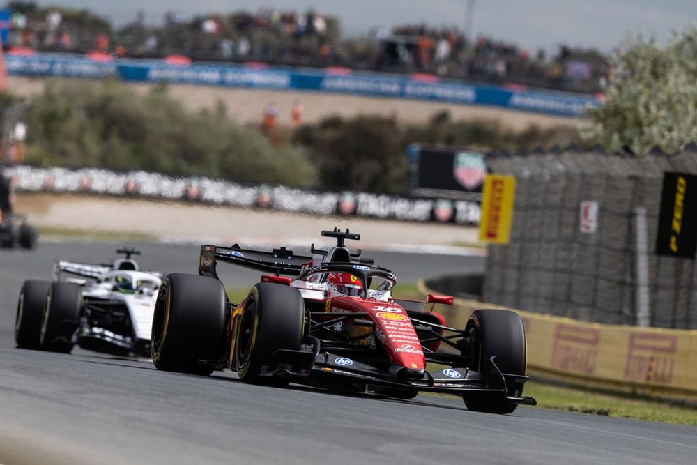Charles Leclerc was the lead Ferrari