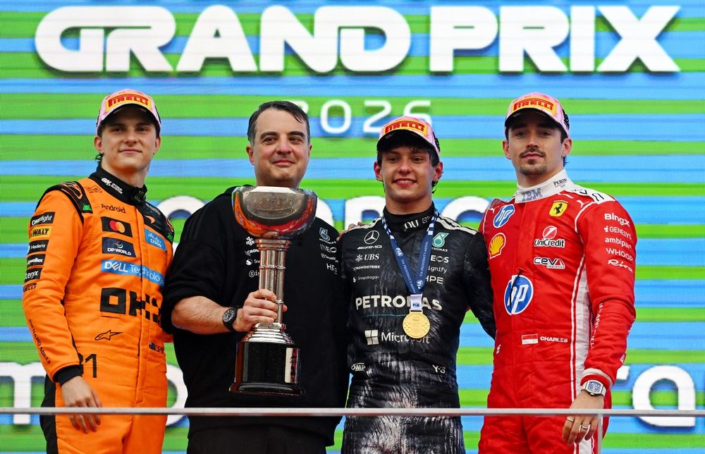Charles Leclerc, Ferrari, Oscar Piastri, McLaren, Andrea Kimi Antonelli, Mercedes