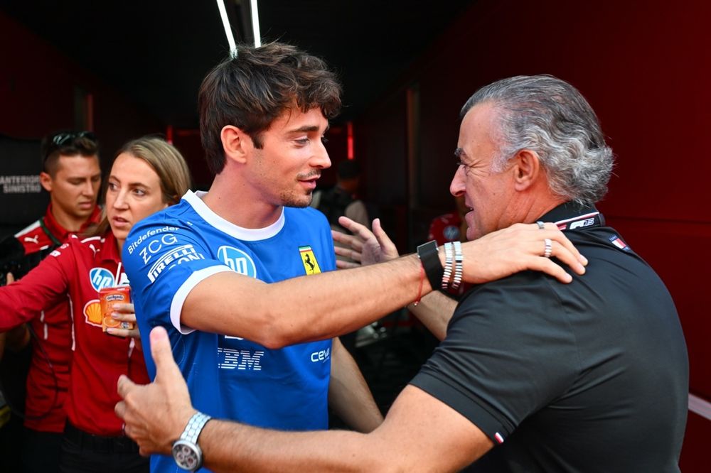 Charles Leclerc con Jean Alesi