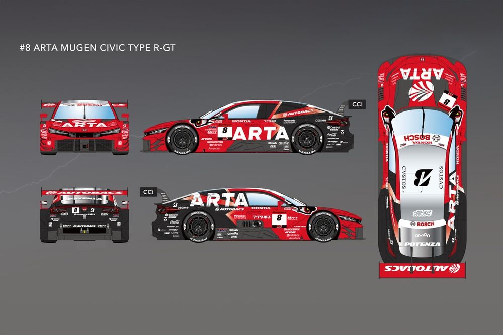 ARTA、2025年のスーパーGT・GT500マシンカラーリングを発表。16号車が