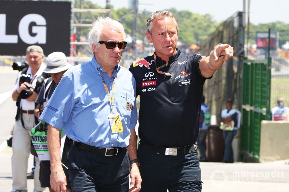 Pictured with late FIA delegate Charlie Whiting, Sauber will be getting an individual who knows when to pick battles over matters of the rulebook