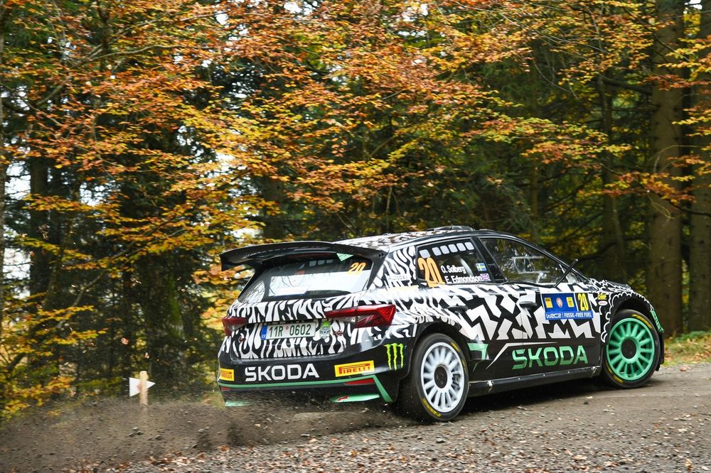 Oliver Solberg, Elliott Edmondson, Toksport WRT Skoda Fabia Evo Rally2