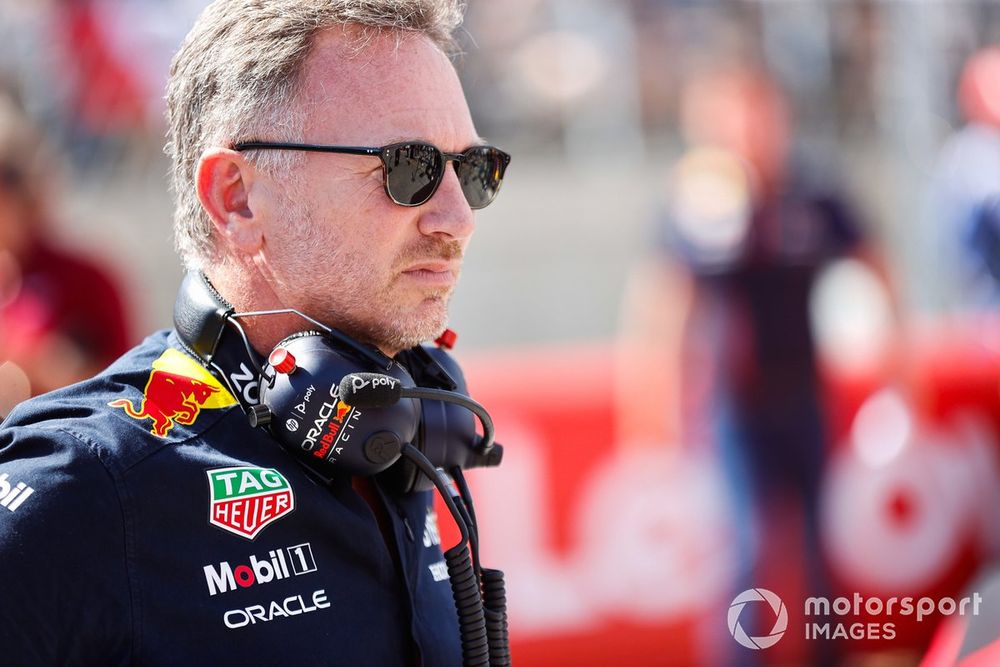 Christian Horner, director del equipo Red Bull Racing, en la parrilla de salida