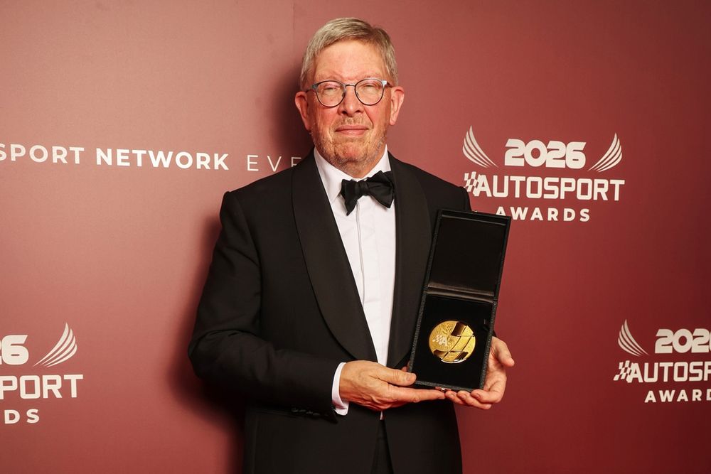 Brawn receives his Autosport Gold Medal Award