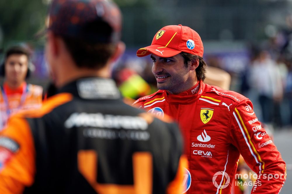Carlos Sainz, Scuderia Ferrari, 1st position, in Parc Ferme after the race
