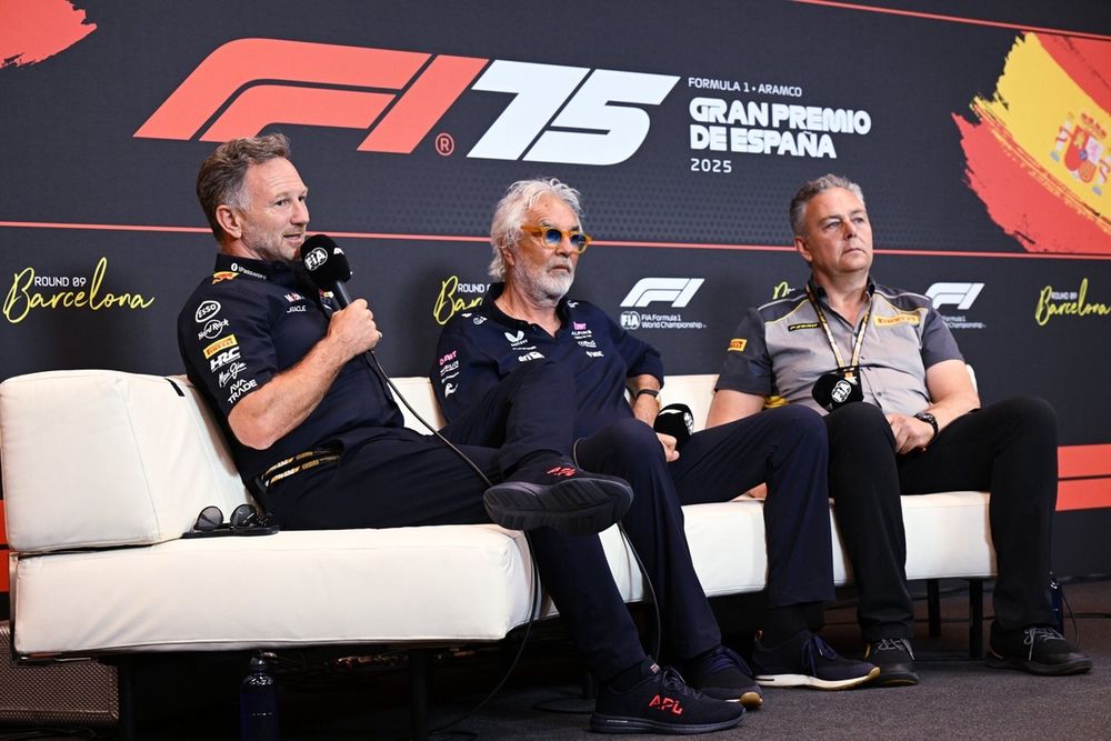 Christian Horner, Red Bull Racing, y Flavio Briatore, Alpine F1 Team