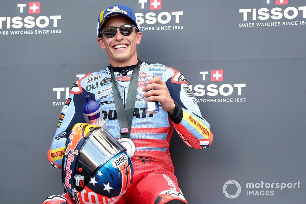 Marc Márquez, Gresini Racing, logró su primer podio con Gresini en la carrera Sprint de Austin