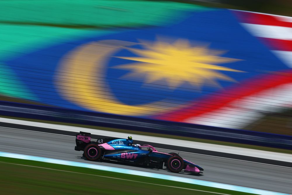 Franco Colapinto, Alpine, durante la FP1 en Sepang.