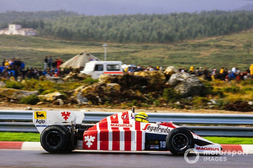 Having the same tyres as the competition at Estoril allowed Senna to charge onto the podium