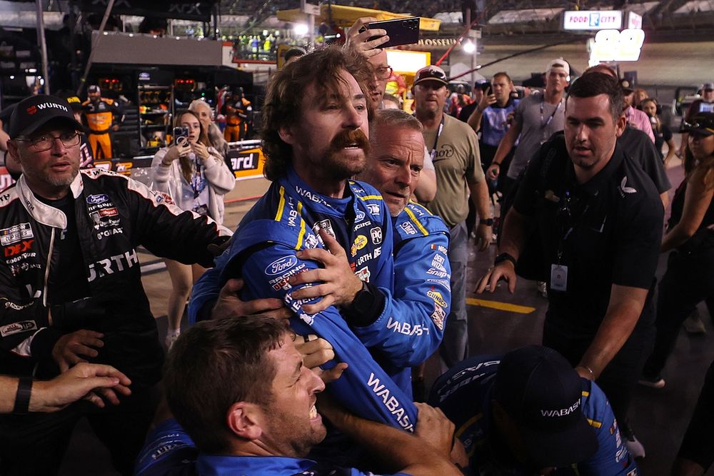 Ryan Blaney and Carson Hocevar fight