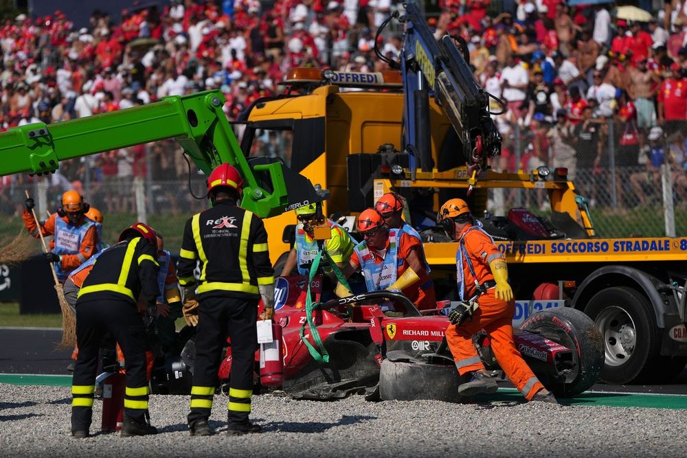 La sortie de piste a été violente.