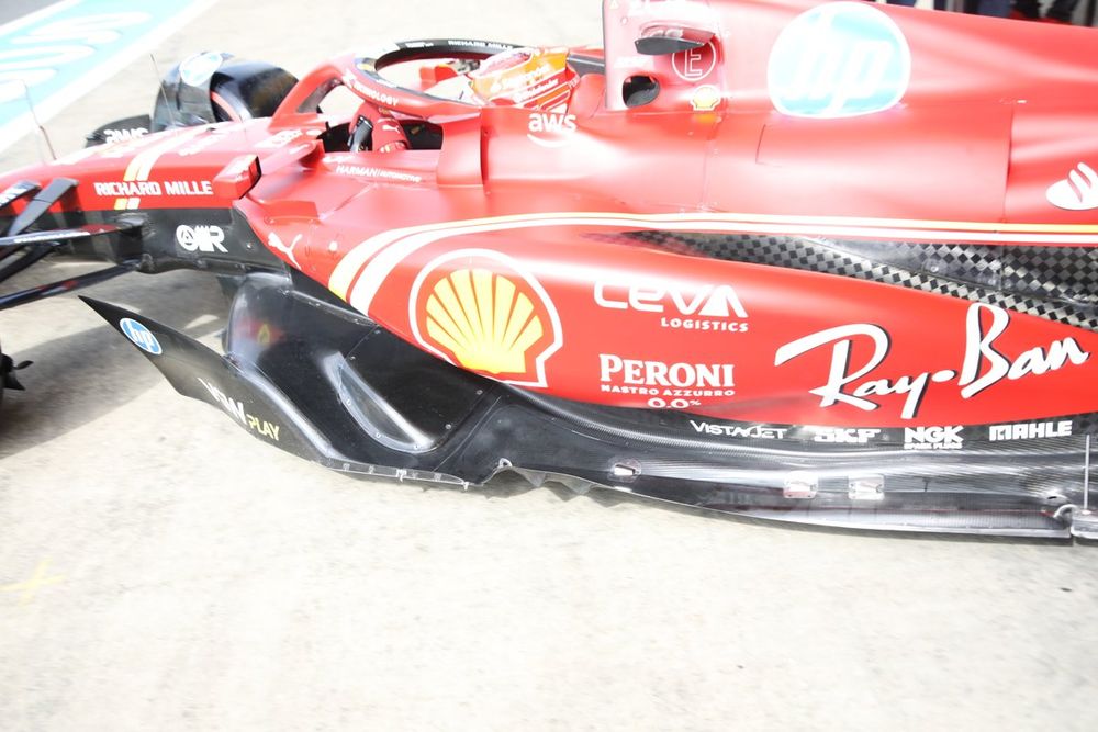 Il pacchetto con cui ha girato oggi Leclerc