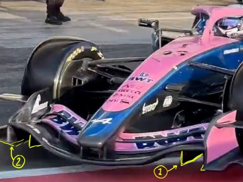 El Alpine A526 que sac&oacute; a pista Franco Colapinto el lunes en Barcelona