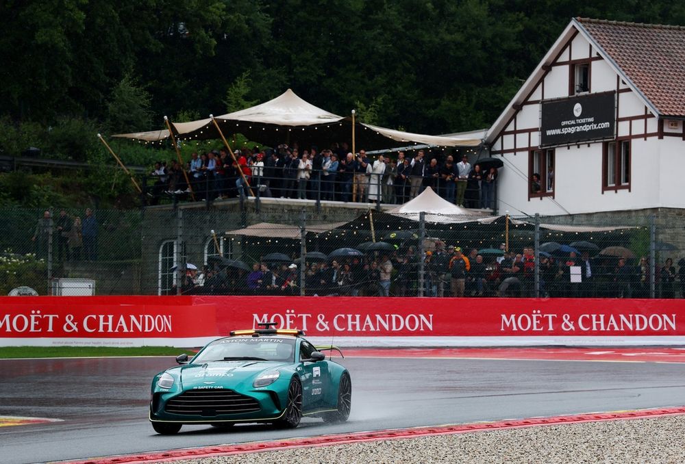 The FIA Safety Car on track.