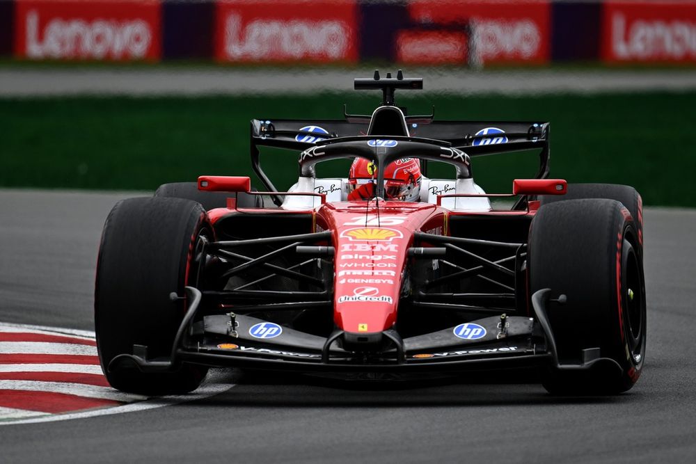 Charles Leclerc (Ferrari) en piste à Montréal.