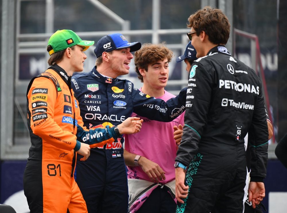 Franco Colapinto, Alpine, Max Verstappen, Red Bull Racing, George Russell, Mercedes, Oscar Piastri, McLaren