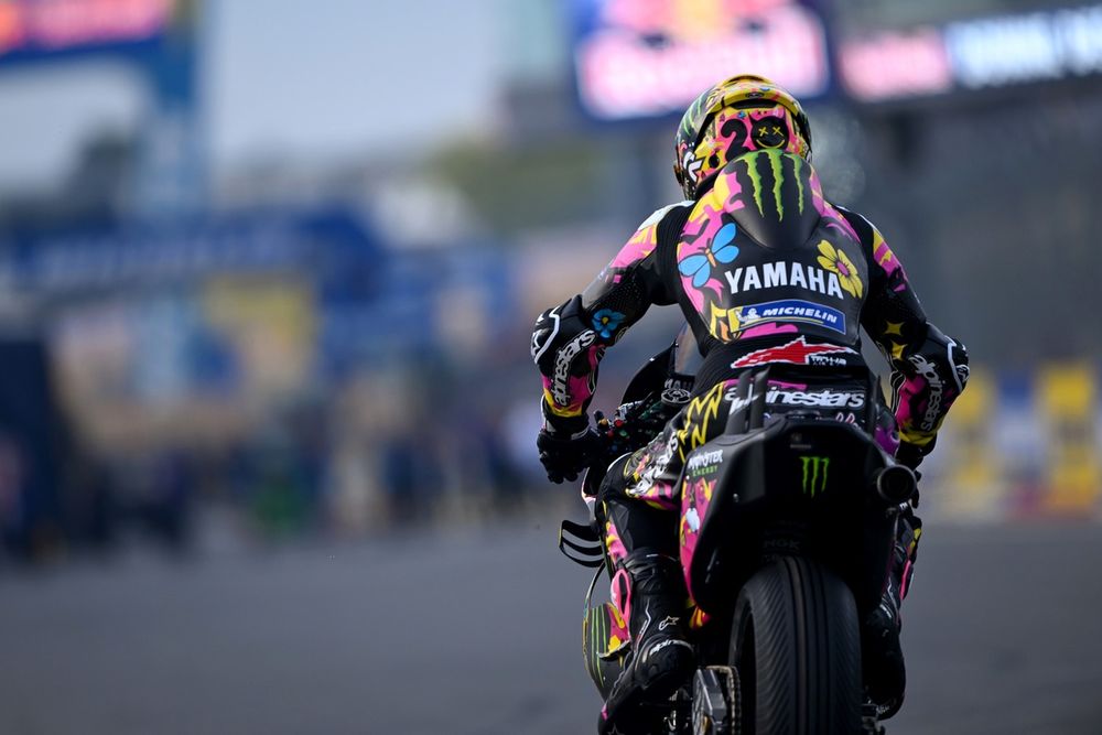 Fabio Quartararo avait une livrée spéciale sur sa moto pour son GP à domicile.