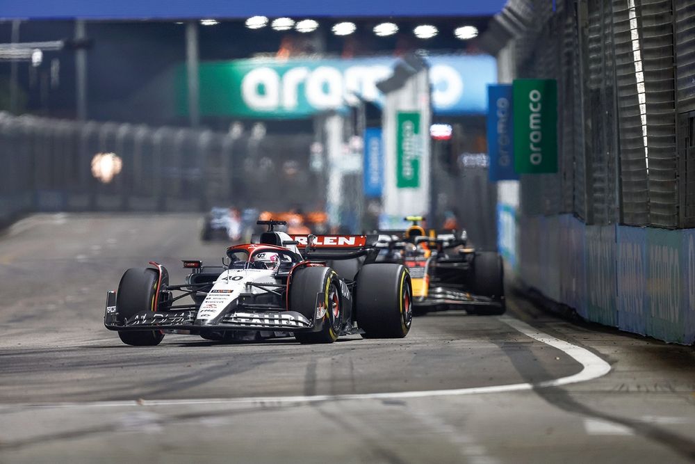 Lawson, here in Singapore, did a great job during his 2023 five-race AlphaTauri stint 