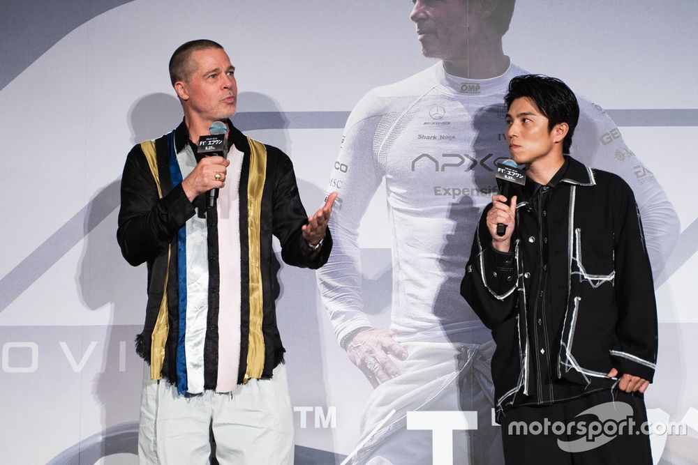 Brad Pitt, F1 the F1 The Movie stage greeting in Japan, with Akiyoshi Nakao