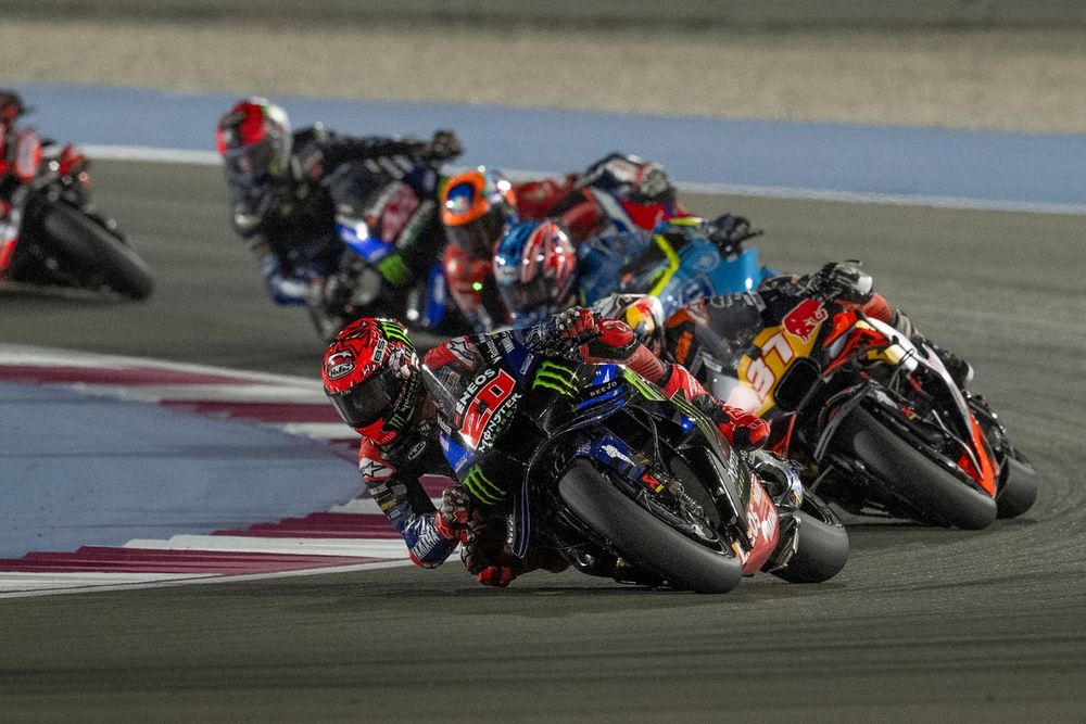 Quartararo bleek niet makkelijk in te halen in Qatar, maar zelf inhalen lukte hem ook niet.