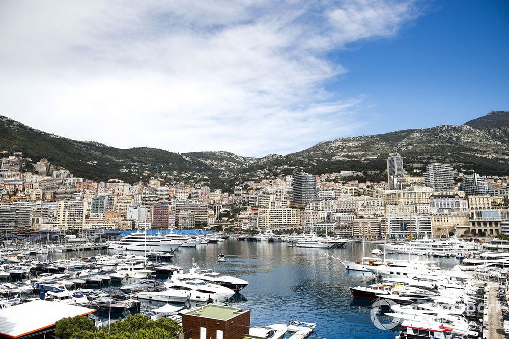 Yachts in the harbour and the Monaco skyline beyond
