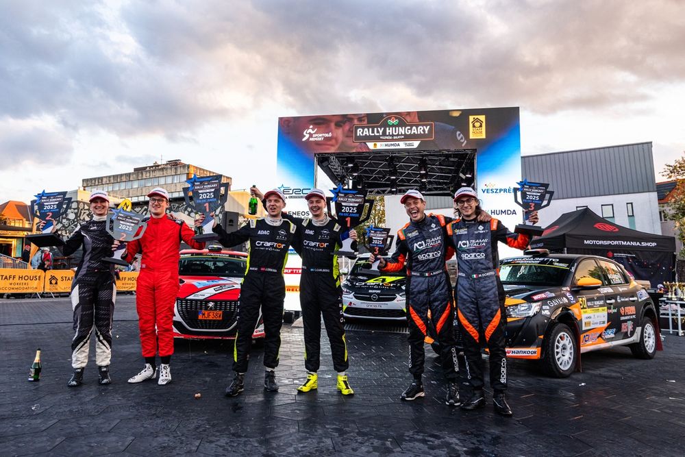 Rajd Węgier 2025, Podium ERC Junior