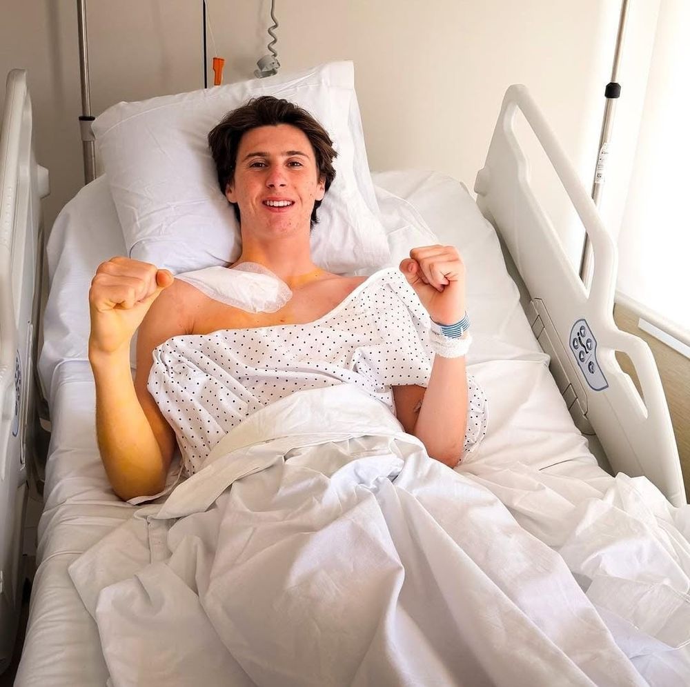 Máximo Quiles, operado con éxito de su fractura de clavícula