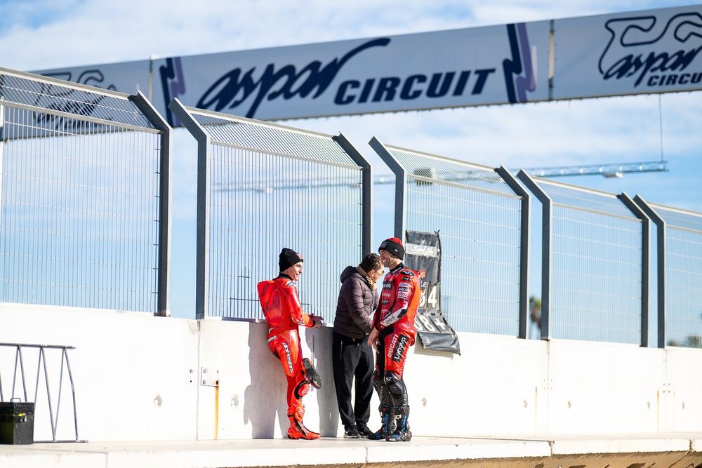 Marc Márquez coincidió con Maverick Viñales y Jorge Lorenzo en el pasado test en el Aspar Circuit