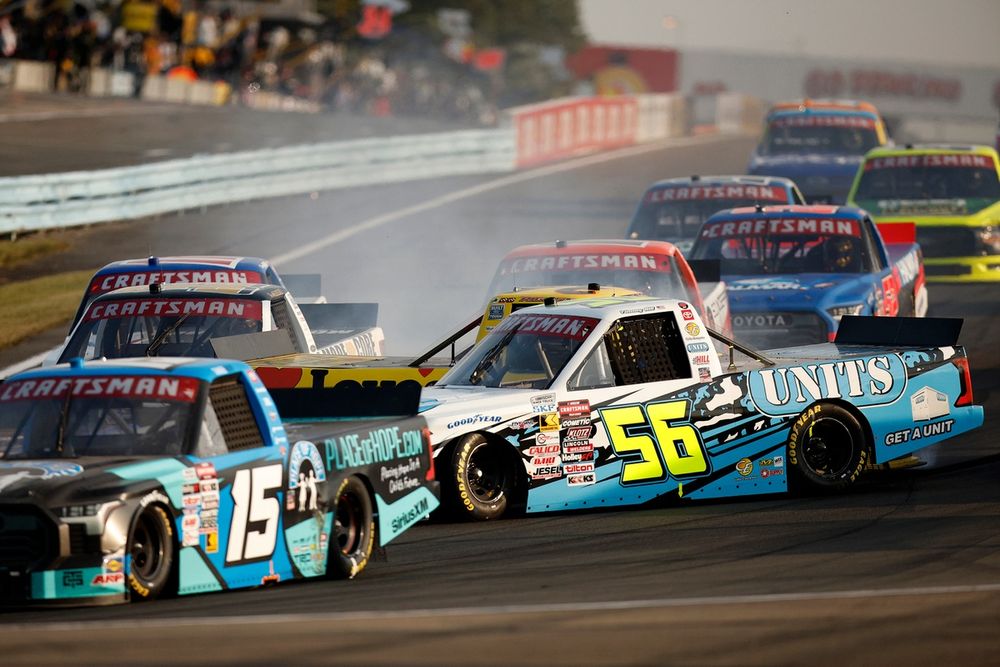 Timmy Hill, Timmy Hill Motorsports Toyota, Layne Riggs, Front Row Motorsports Ford