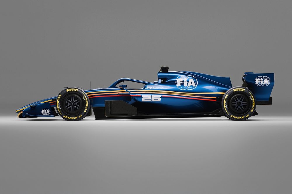 Render del coche de la F1 2026 según la FIA