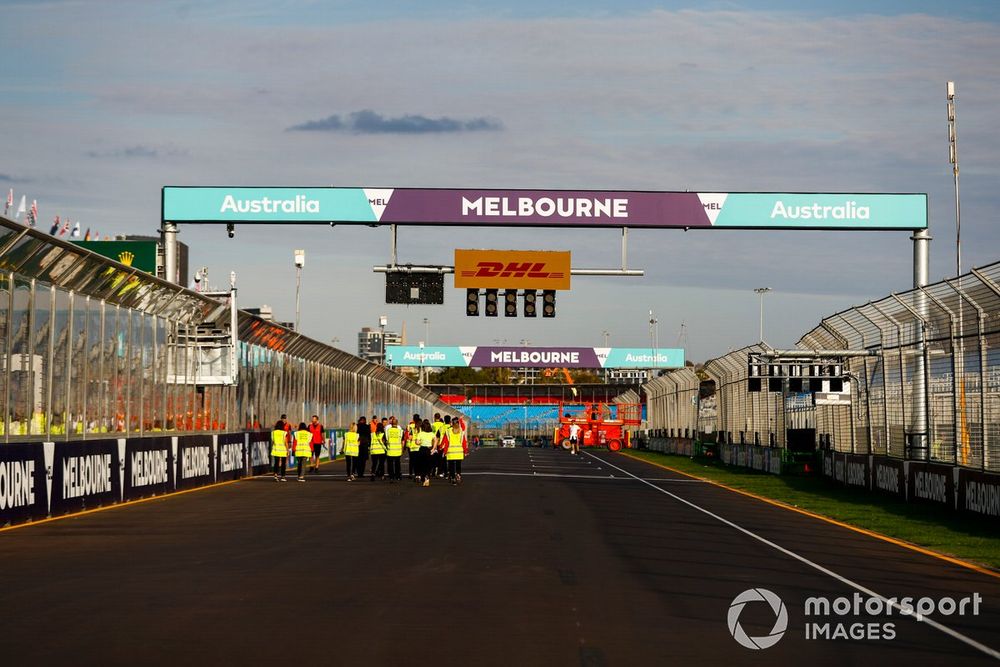 Vista general de la recta del circuito de Albert Park en Melbourne